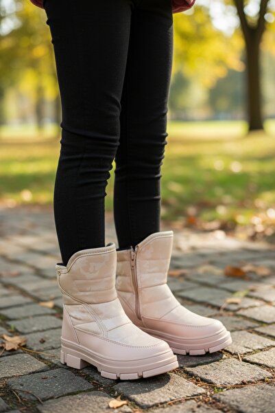 PATİK BEBE Cizme de zăpadă pentru fetiță, culoare roz, cu talpă anti-alunecar...