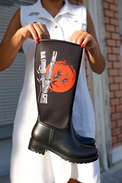 Sea&Blue Bambu Japanese Breeze Printed Waterproof Women's Rain Boots