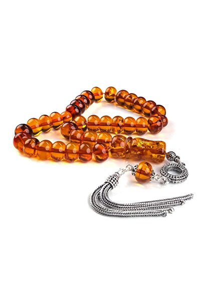 TESBİHCİBABA Basık Kesim Baltık İncisi Bal Damla Kehribar Tesbih