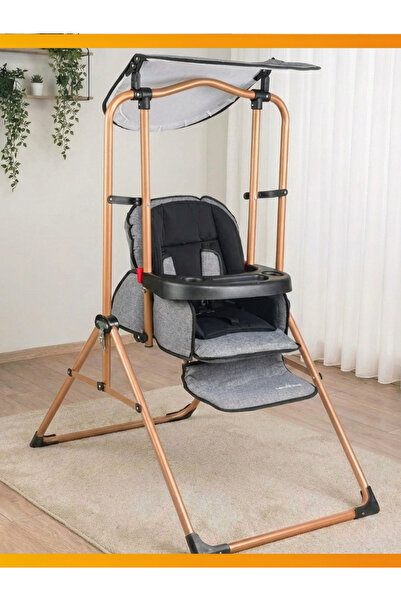 modabebekler Katlanır Mama Sandalyesi | Sallanır & Sabitlenebilir, Güneşlikli...