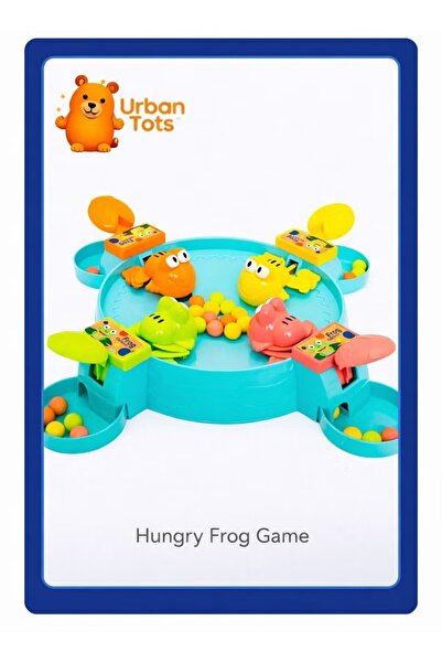 URBAN TOTS لعبة الضفدع الجائع - لعبة ألغاز كلاسيكية وذكية لأربعة لاعبين - أزر...