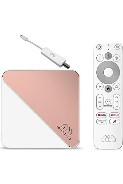 Homatics Box R 4K Plus Lisanslı Android TV Box Rose Gold (4gb RAM/32GB Depola...