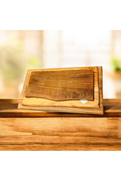 genernic مجموعة ألواح تقطيع خشبية من خشب الأكاسيا مكونة من 3 قطع (كبير، متوسط...