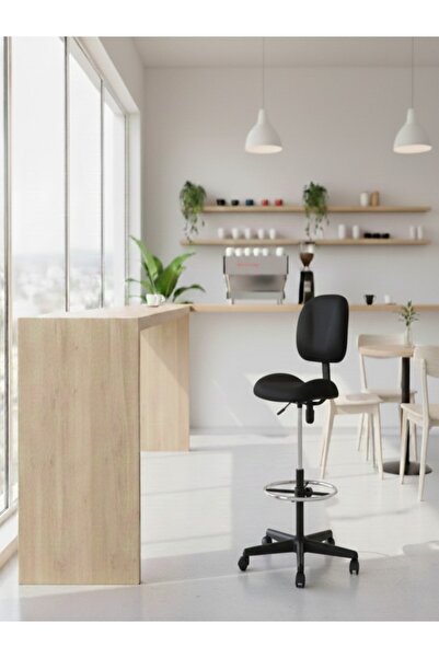 BEC13 Swivel bar stool with backrest and foot loop - Ergonomic design