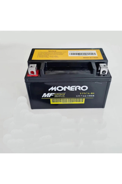 Arzu / Monero Monero AKÜ YTX7A-BS 12V 7AH MONDİAL Loyal 100, Znu 125 , Mash 150