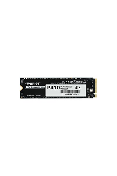 Patriot P410 4Tb 5000/4500Mb/S M2 Pcie Gen4 Nvme Ssd P410P4Tbm28H