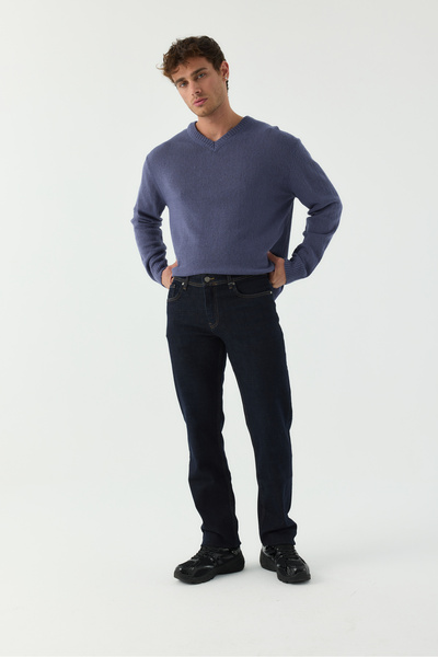 MINCHETTO Regular 7002-D397 Casual Men's Straight Stretch Jeans Regular Waist...