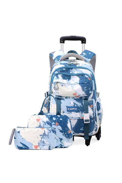 Generic 4-in-1 Kids Trolley Backpack Set