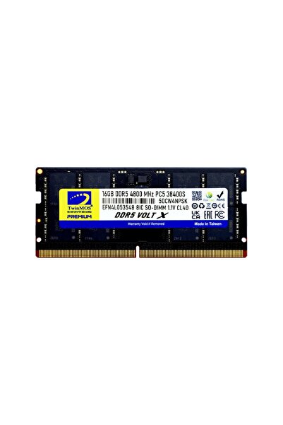 TREND Twinmos 16gb 4800mhz ddr5 notebook ram tmd516gb4800s40