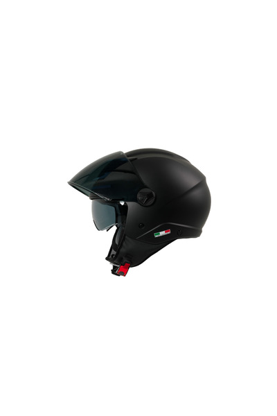 Sway SW 765 Matt Black Yarım Kask(Gümüş Vizör)