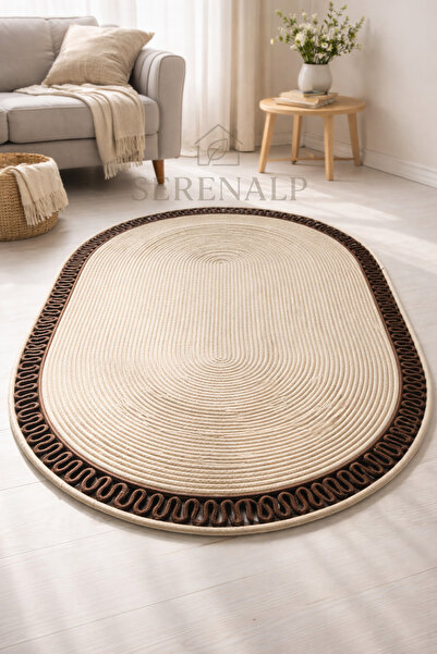 SERENALP Özel Tasarım Hasır Jüt Kilim – Koridor, Antre ve Salon Halısı Yolluk