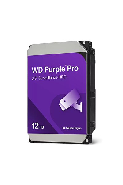Universal قرص صلب WD PURPLE سعة 12 تيرابايت بسرعة 7200 دورة في الدقيقة وذاكرة...