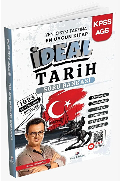 Dizgi Kitap 2026 KPSS MEB-AGS İdeal Tarih Soru Bankası Çözümlü - Birol Yetimo...