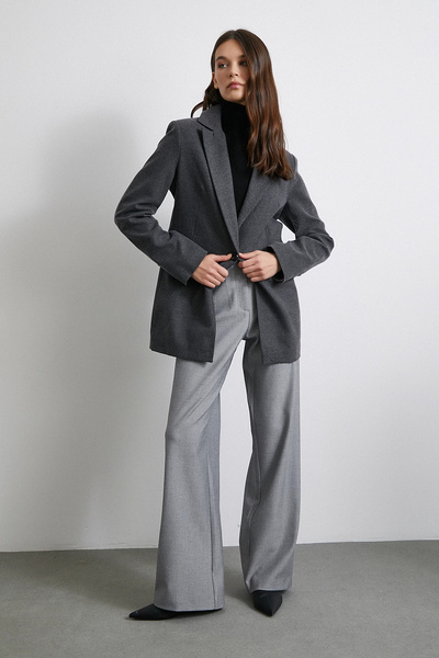 TRENDQUEL High Waist Wide Leg Pants Gray