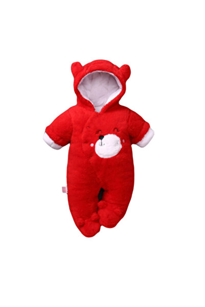 Superbaby - Plush Overall - Bear, Cotton, Red