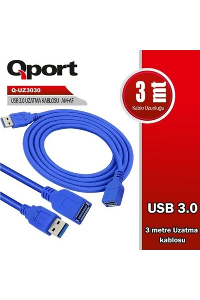 Universal Qport q-uz3050 usb 3.0 usb extension cable 5 mt