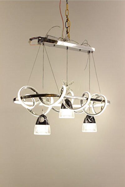 GN GEN AYDINLATMA Lüks Platin Siyah Gümüş Spiral Halkalı Kristal Kelebekli 3'...