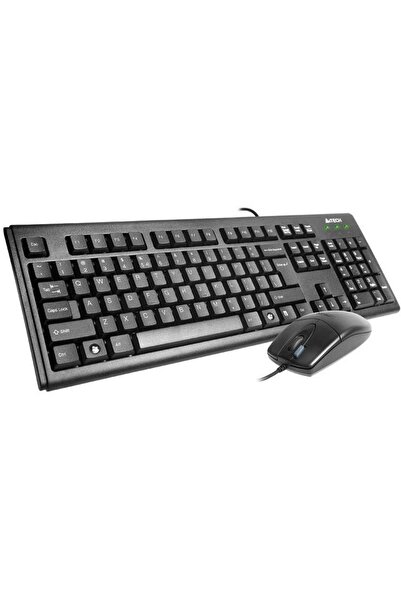 A4 Tech Km-72620D Turkish USB Multimedia Black Q Keyboard Mouse