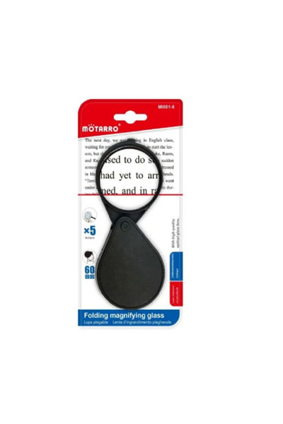 MOTARRO 60mm Handheld Magnifying Glass MI001-6 5X Magnification–Ideal for Kids Students & Office Use