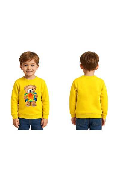 SEDİRLİ Ursuleț unisex cu imprimeu Copii Swae tricou 3 fire cu borduri