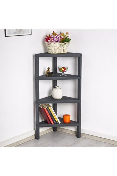 NIOVEL Universal Shelf Niovel® RFT, Corner Shelf with 4 Plastic Shelves, 50 X 100 cm, Gray