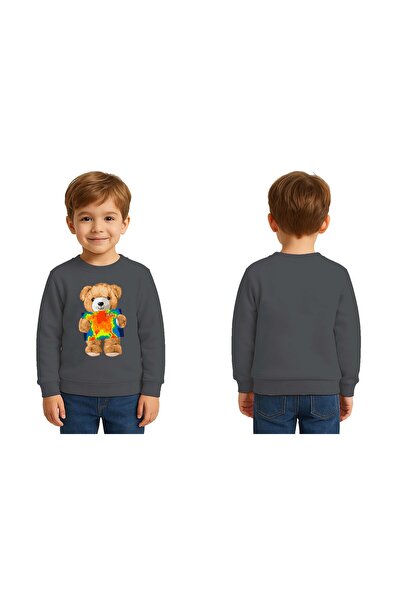 SEDİRLİ Ursuleț unisex cu imprimeu Copii Swae tricou 3 fire cu borduri