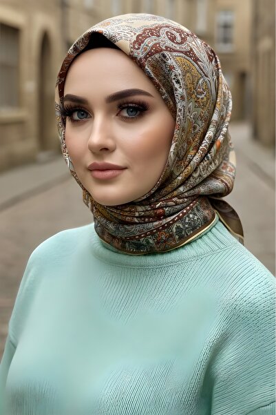 İmajButik Eșarfă din bumbac digital moale Mint Green Ipekhan