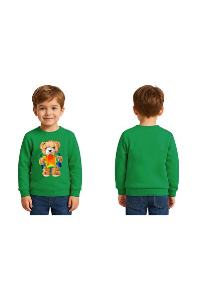 SEDİRLİ Ursuleț unisex cu imprimeu Copii Swae tricou 3 fire cu borduri