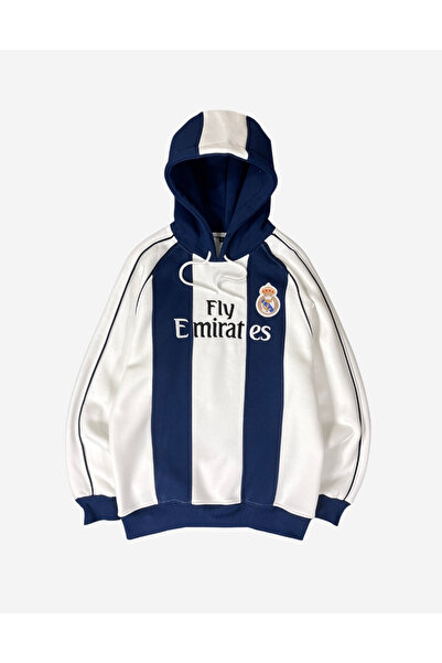 BPM Real Madrid Stripe Oversize Hoodie Sweatshirt