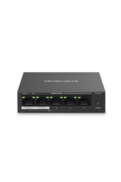 Mercusys Tp-Link Ms105Gp 5 Port 10/100/1000 4 Port Poe+ Unmanaged Desktop Swi...