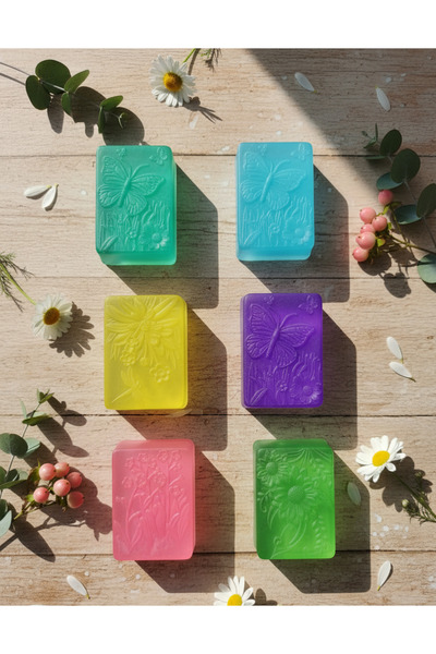 Chikopy Lavender Scented Natural Hand Washing Soap Flower Patterned Soap Set ...