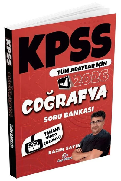 Dizgi Kitap 2026 KPSS Coğrafya Soru Bankası Çözümlü - Kazım Sayın Yayınları