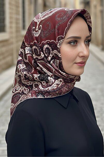 İmajButik Rose/ Tile İpekhan Soft Digital Cotton Scarf