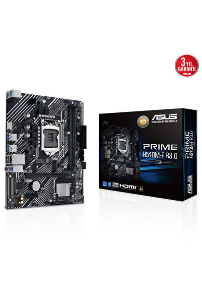 ASUS PRIME H510M-F R3.0-CSM H510 2xDDR4 HDMI 1xGLAN 1xM.2 1200Pin اللوحة الأم