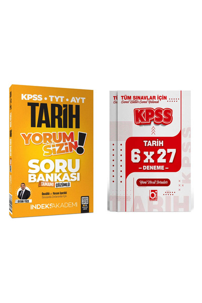 Bi bigelio İndeks Akademi KPSS MEB-AGS Tarih Yorum Sizin Soru Bankası ve Dene...