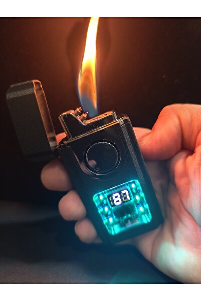 enyatakı Sese duyarlı ızgaralı pürmüzlü dokunmatik kumlu siyah kaliteli metal tarz çakmak