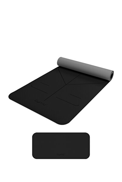 Gymo Hizalamalı 6mm TPE Yoga Matı Pilates Minderi Diz Dirsek Koruyucu Matlı S...