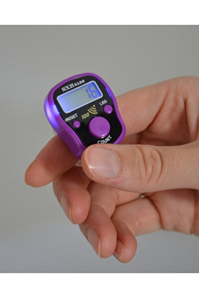 Bilenler Zikirmatik with Led Light and Warning Every 100 Repetitions, with Reset Button – Finger-Pushing Digital Zikir Counter m