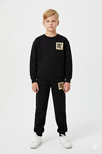 Melamour Kids Boy's Arma Detailed Top and Bottom Tracksuit Set