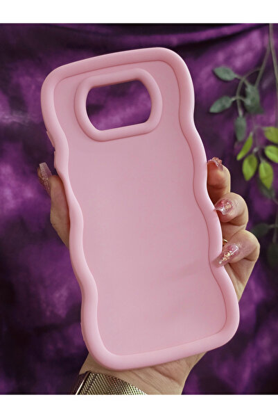 Magic Ring Poco X3 Pro / Poco X3 Nfc Uyumlu Yumuşak Dokulu Dalga Kenarlı Pudra Pembe Kılıf