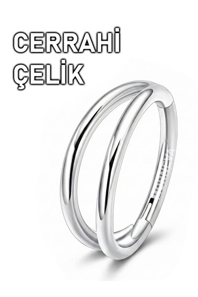 MORNEVA Cerrahi Çelik Tek Delikte Ayrık İkili Halka Kulak Helix Conch Piercin...