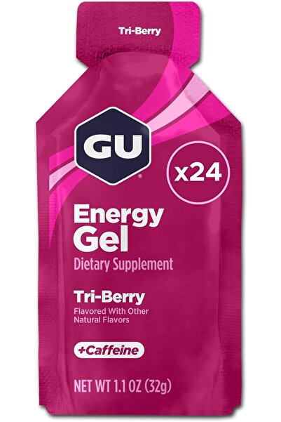 Gu Energy Original Sports Nutrition Energy Gel (Tri-Berry, 24-Count)