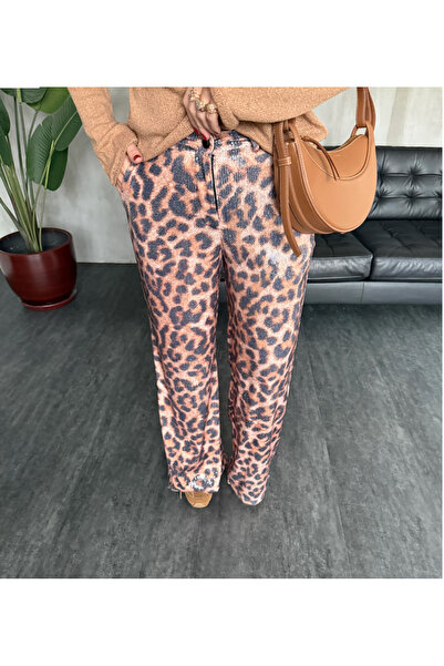 Astrea Butik Sequin Dressy Camel Palazzon Pants