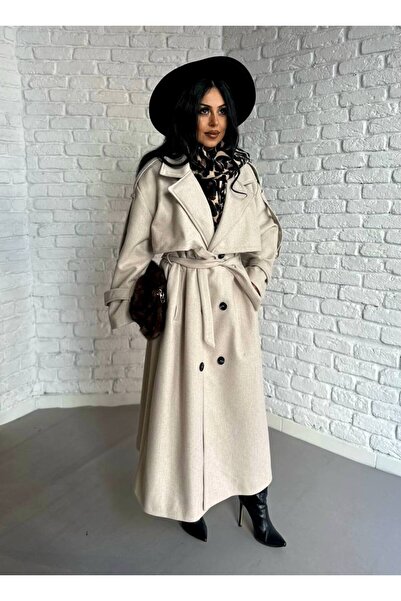 Butik KADIN KUŞAKLI KAŞE KABAN