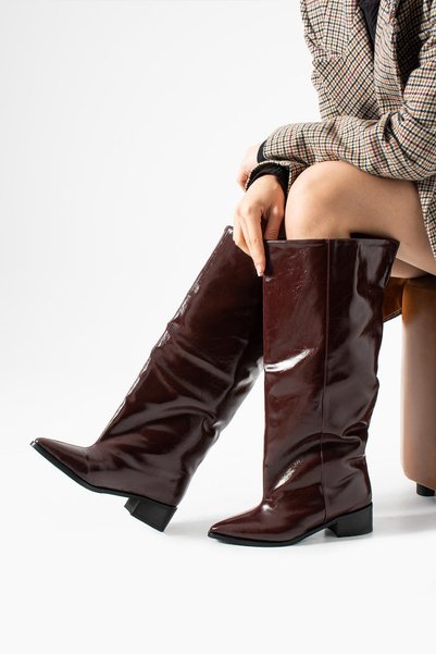 ZENNESHOES Noe Kadın Kısa Topuklu XL Kesim Çizme