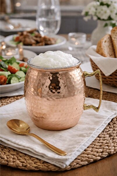 Jenisa 530 Ml. Handmade Copper Ayran Cup - Moscow Mule Cup