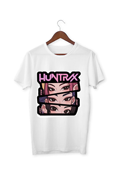 ALPŞAN TİCARET Huntrix Anime T-Shirt - Rumi Mira Zoey Character Girls' White T-Shirt