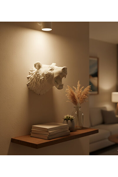 ASTRALTECH White Color 3D Bear Head Wall Decor