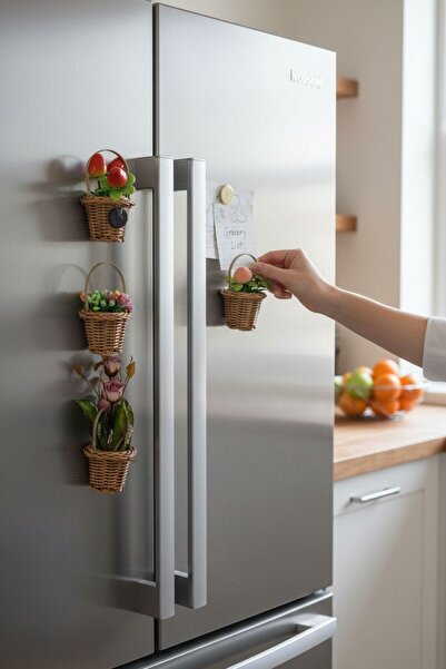 EVASAN SAKSI ÇİÇEK BUZDOLABI MAGNET 4 LÜ SET