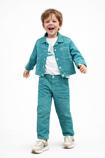 Uğur bebe Комплект от панталони и яке с капаци за момчета MACKAYS, 100% памуч...